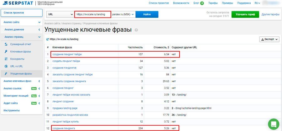 сео продвижение сбор поиск ключевых слов